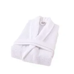 חלוק מגבת עם צווארן צרפתי