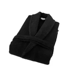 חלוק מגבת עם צווארן צרפתי