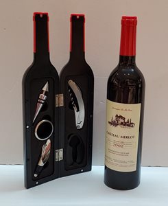 ערכת פותחני יין בצורת בקבוק קטן/גדול