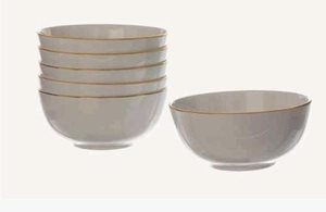 סט 6 צלחות למרק פנינה