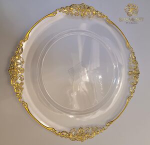 אנדרפלייט שקוף עיטורים בשילוב זהב