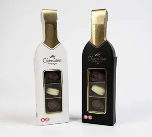 מארז פרלינים בקבוק יין קטן